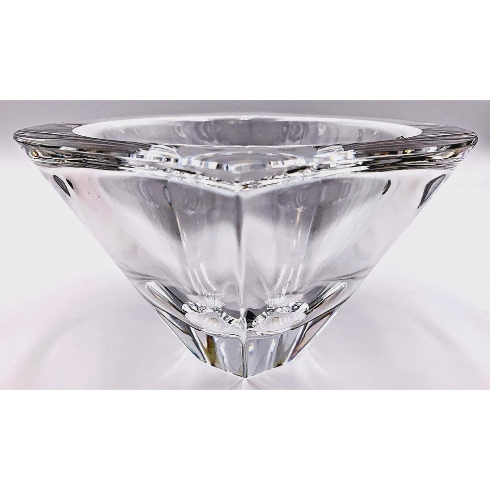 Orrefors Crystal‎ Bowl by Jan Johansson – Signed Heavy Glass Art, 1990s - Picture 9 of 15